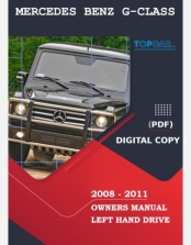 MERCEDES BENZ G-CLASS 2008 2009 2010 2011 OWNERS MANUAL